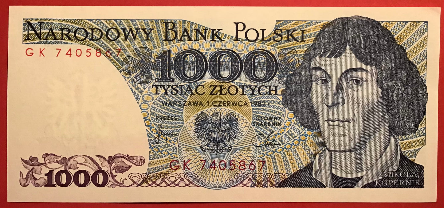 Poland - 1000 Zlotych 1.6.1982 P#146c Kvalitet 01/0