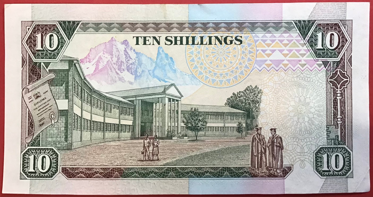 Kenya - 10 Schillings 1.7.1993 P#24e Kvalitet 01