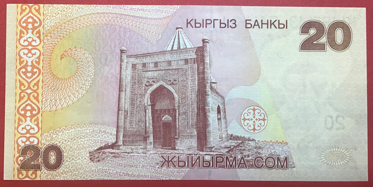 Kyrgyzstan - 20 Som 2002 P#19 Kvalitet 0