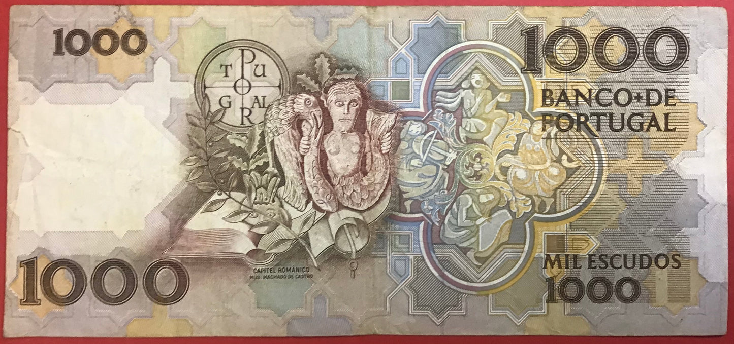 Portugal - 1000 Escudos 20.12.1990 P#181h Kvalitet 1/1+
