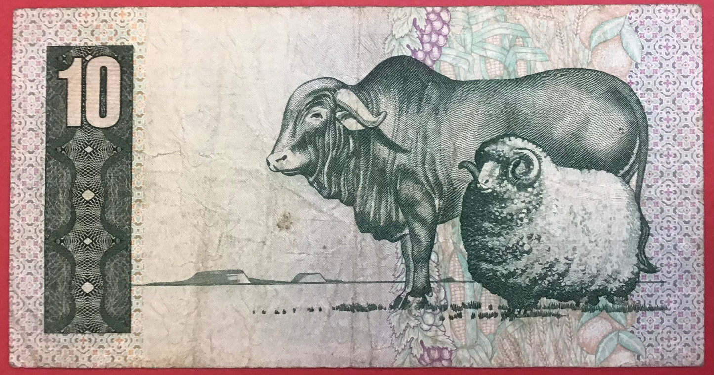 South Africa - 10 Rand (1978-81) P#120a Kvalitet 1/1+