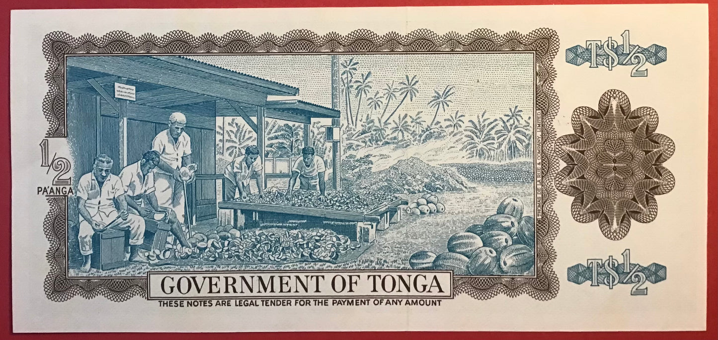 Tonga - 1/2 Pa`anga 27.8.1980 P#18c Kvalitet 0