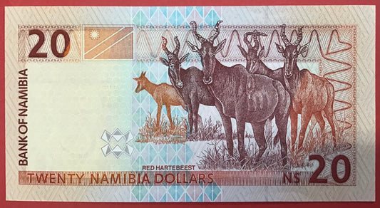 Namibia - 20 Namibia Dollars (1996) P#5a Kvalitet 0