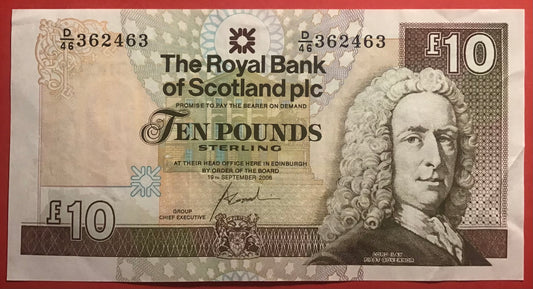 Scotland - 10 Pounds 19.6.2006 P#353b Kvalitet 1+