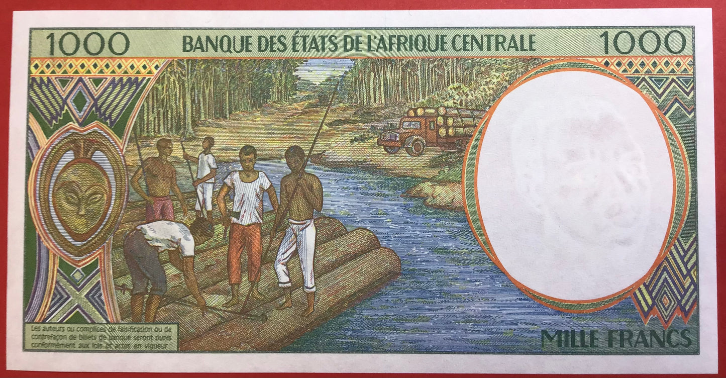 Central African Republic/Republic - 1000 Francs 1999 P#302Ff Kvalitet 0
