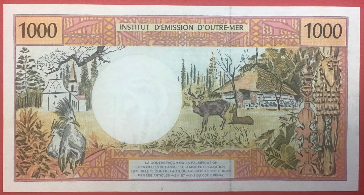 French Pacific Territories - 1000 Francs (1996) P#2i Kvalitet 0