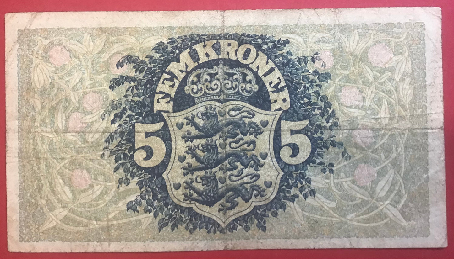 Danmark - 5 Kroner 1935 (D 0439211) Sieg#101 Kvalitet 1