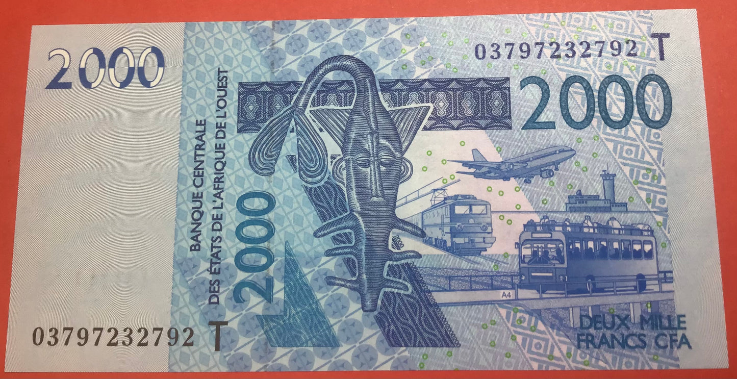 West African States/Togo - 2000 Francs 2003 P#816Ta Kvalitet 0