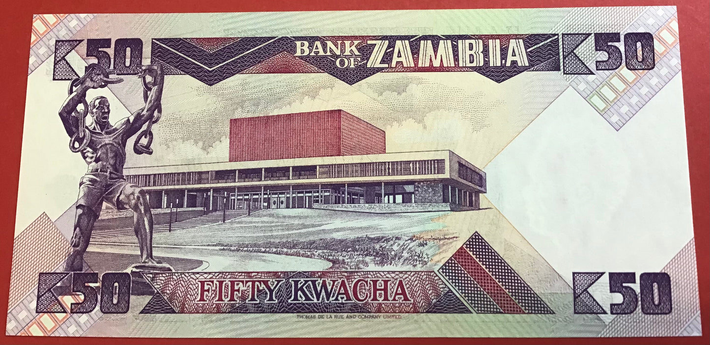 Zambia - 50 Kwacha (1986-88) P#28 Kvalitet 0