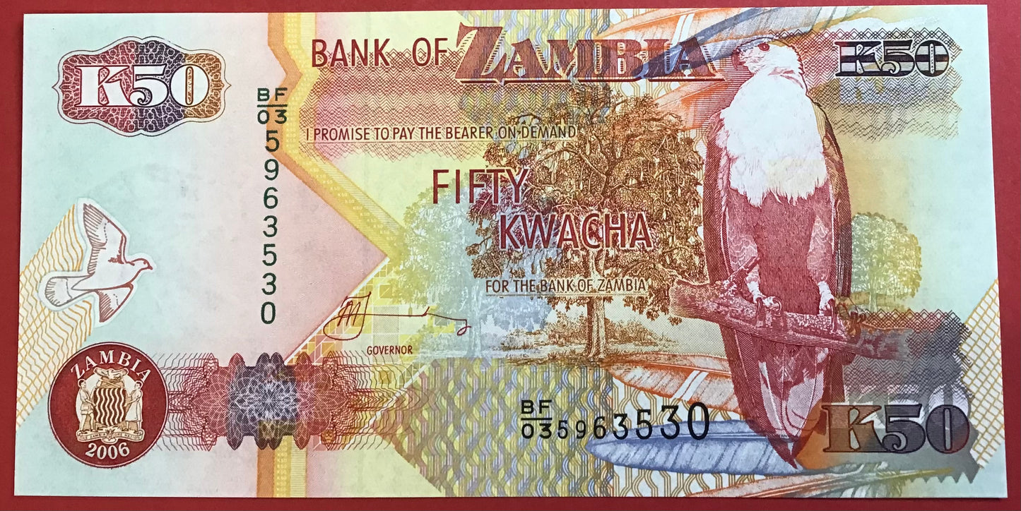 Zambia - 50 Kwacha 2006 P#37e Kvalitet 0