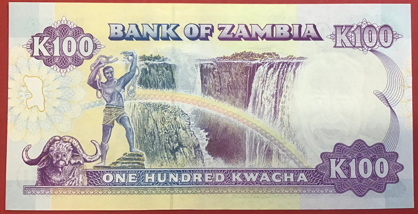 Zambia - 100 Kwacha (1991) P#34a Kvalitet 0