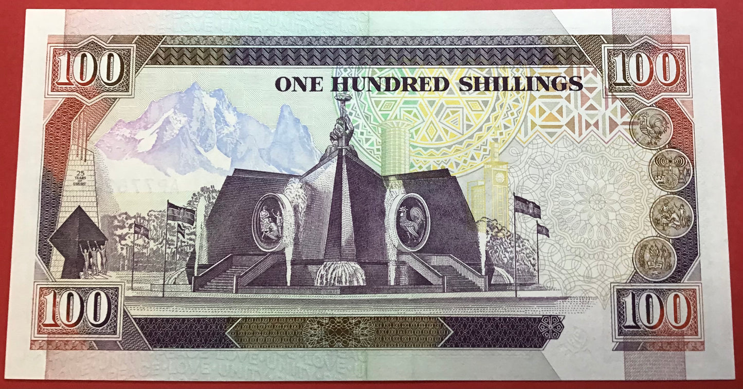 Kenya - 100 Shillings 2.1.1992 P#27d Kvalitet 0