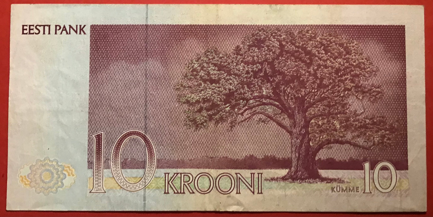 Estonia - 10 Krooni 1992 P#72b Kvalitet 1+