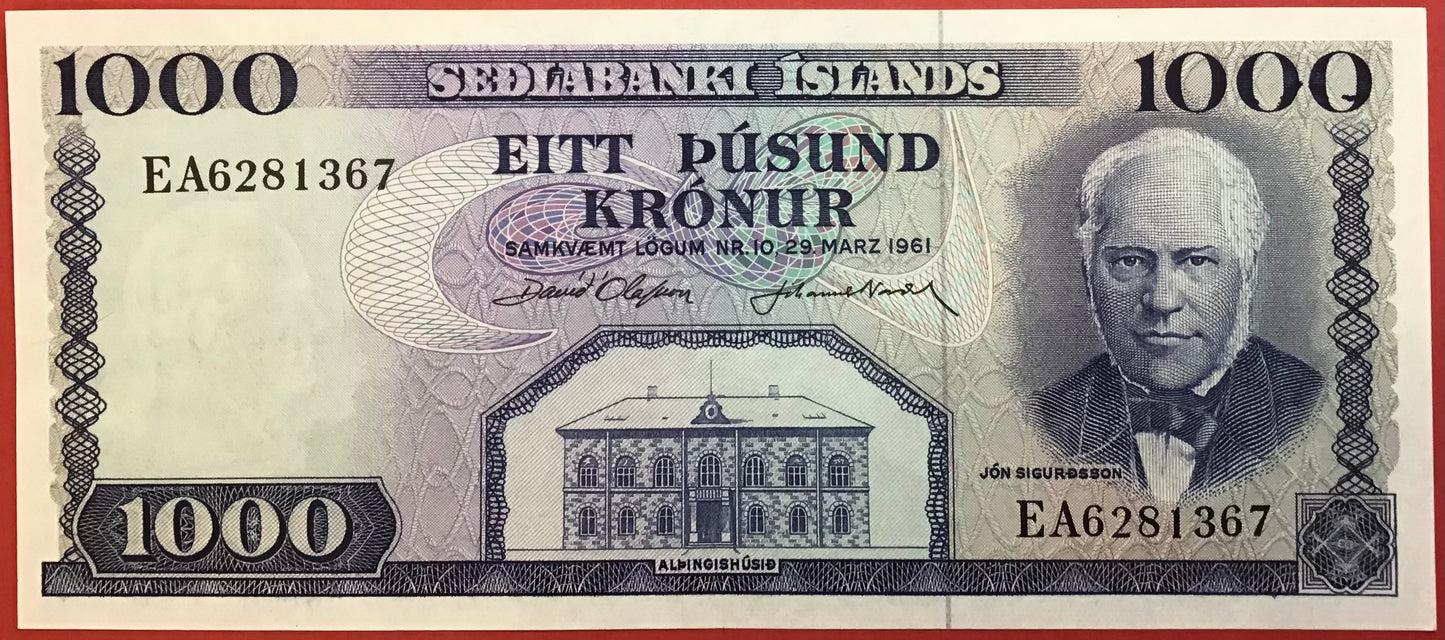 Iceland - 1000 Krónur P#46a Kvalitet 0