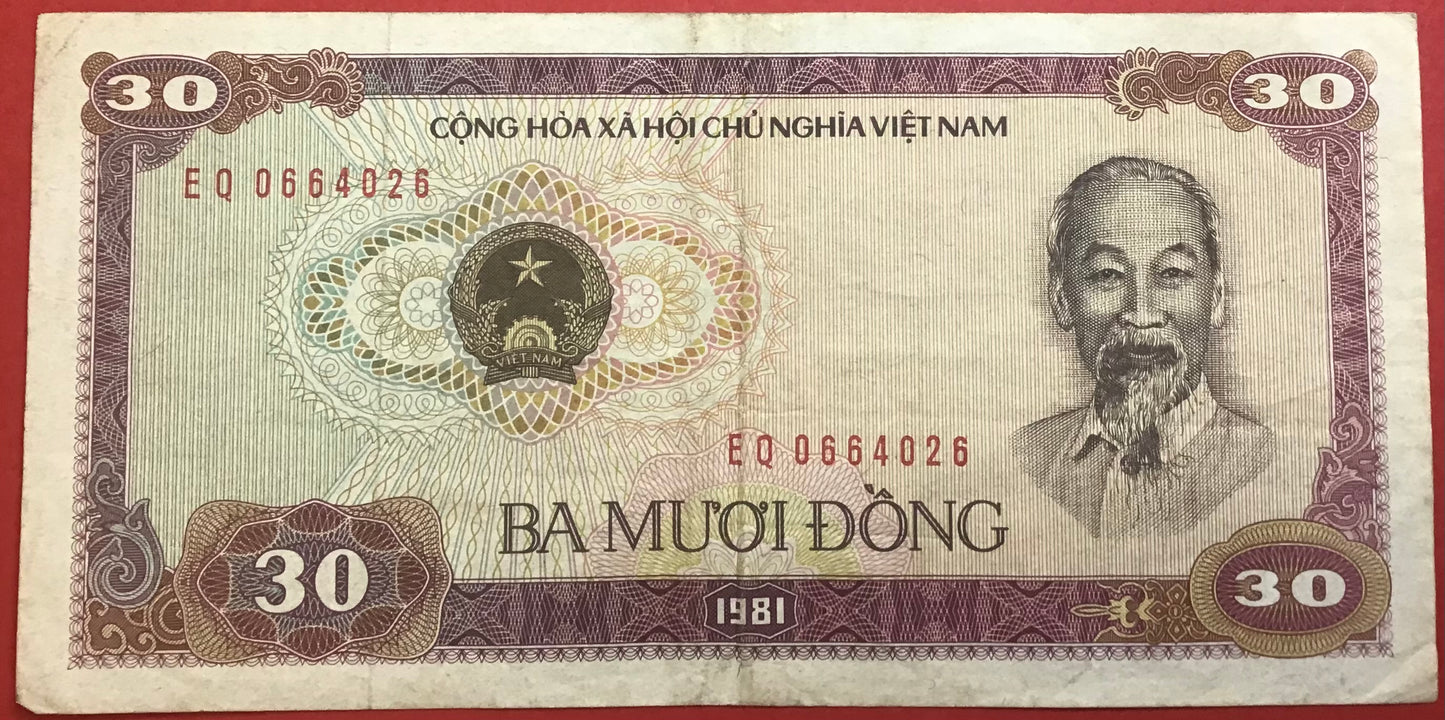 Vietnam - 30 Dông 1981 P#87a Kvalitet 1+