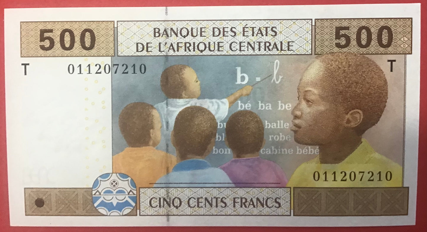 Central African States - 500 Francs 2002 P#106Ta Kvalitet 0