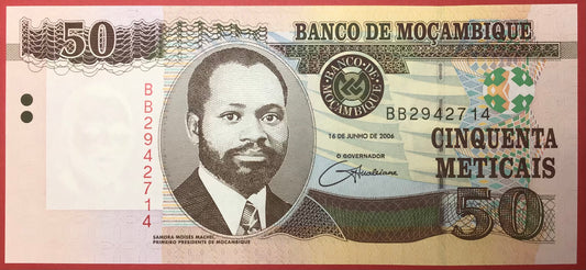 Mozambique - 50 Meticais 16.6.2006 P#144a Kvalitet 0