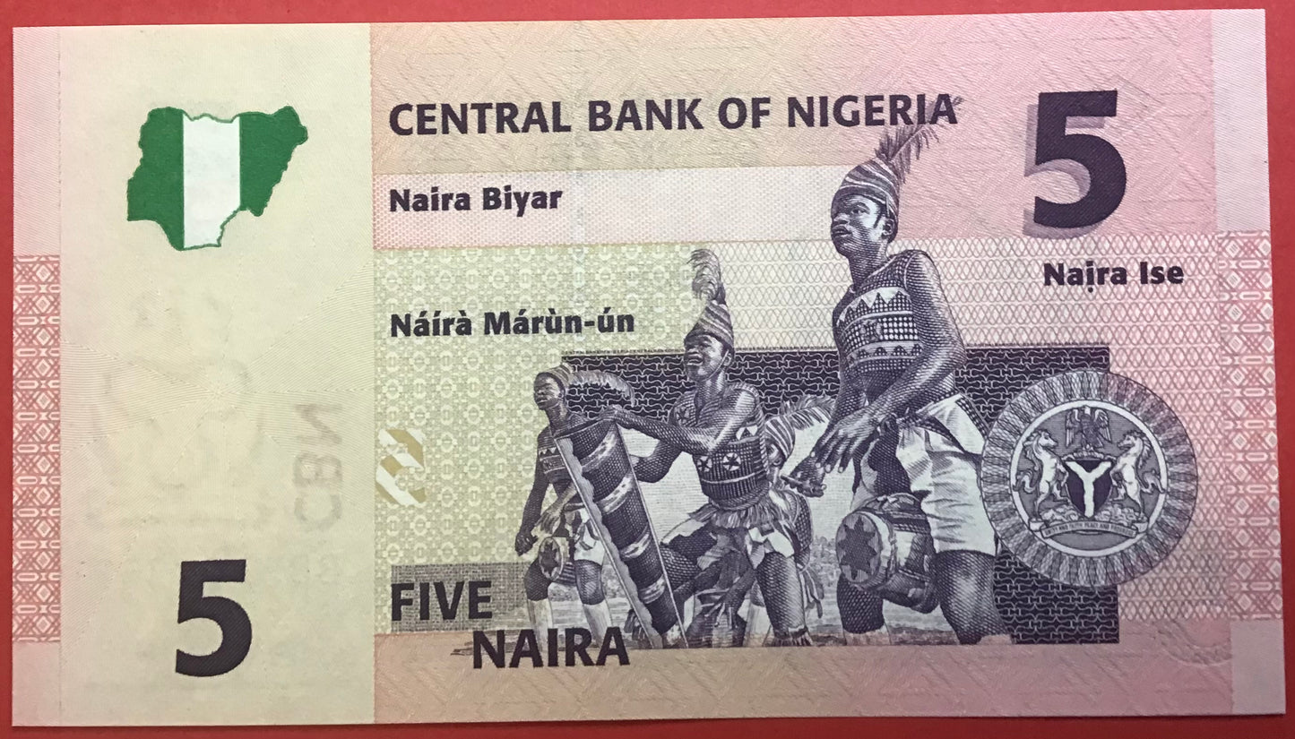 Nigeria - 5 Naira 2006 P#32a Kvalitet 0