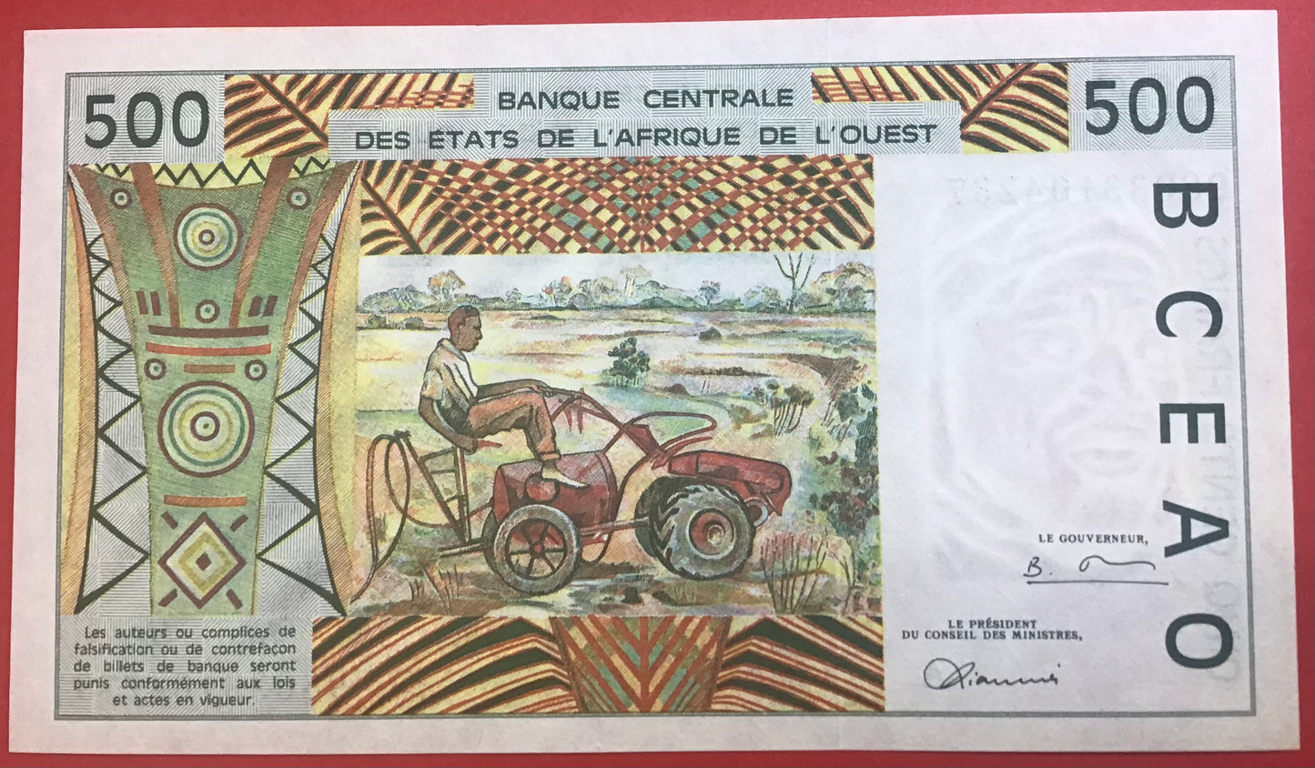 West African States/Cote D’Ivoire - 500 Francs 1998 P#110Ai Kvalitet 01/0