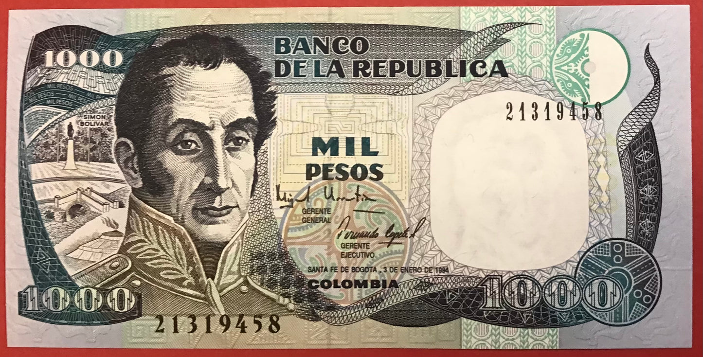 Colombia - 1000 Pesos 3.1.1994 P#438 Kvalitet 01