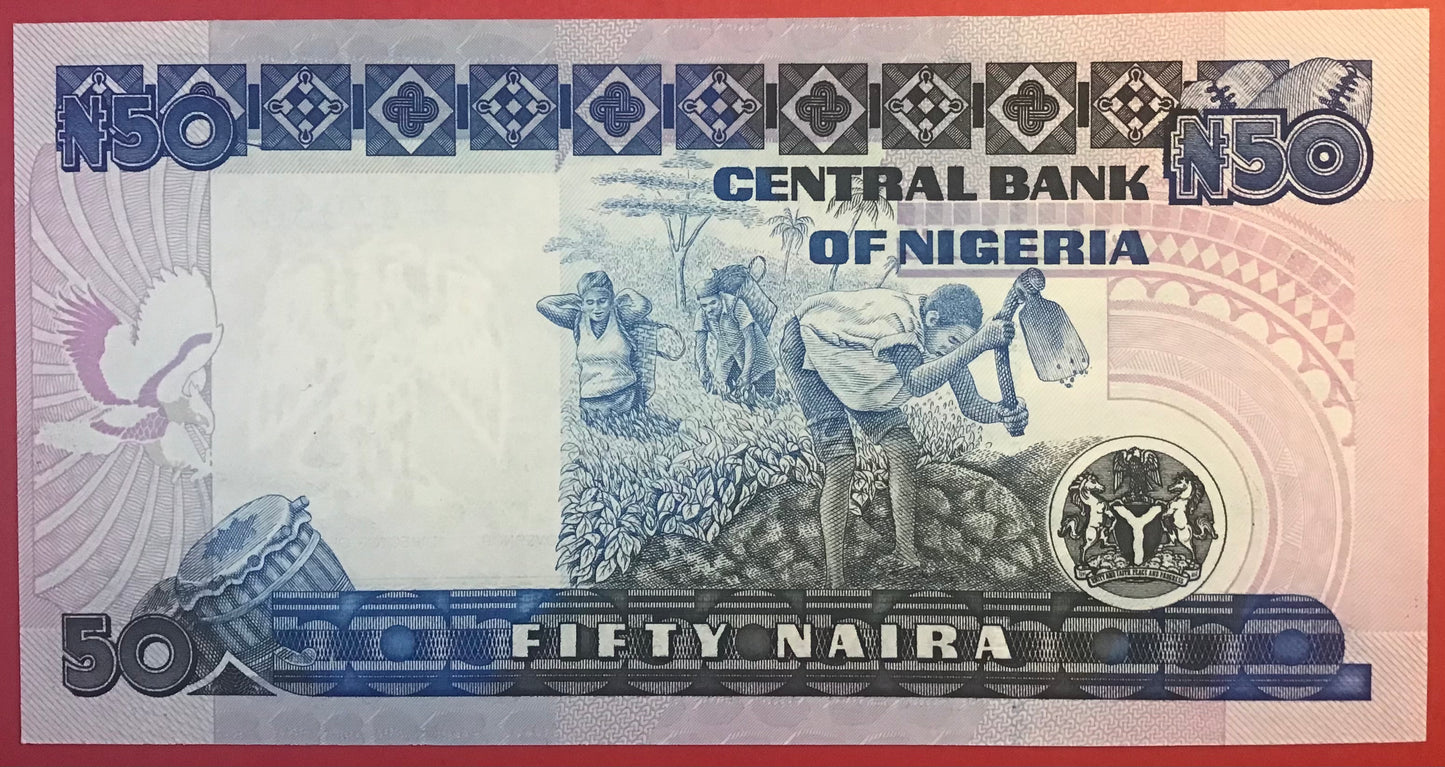 Nigeria - 50 Naira 2001 P#27d Kvalitet 0