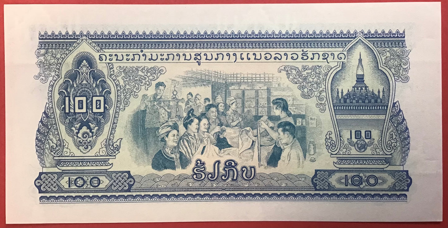 Lao - 100 Kip (1968) P#23a Kvalitet 0