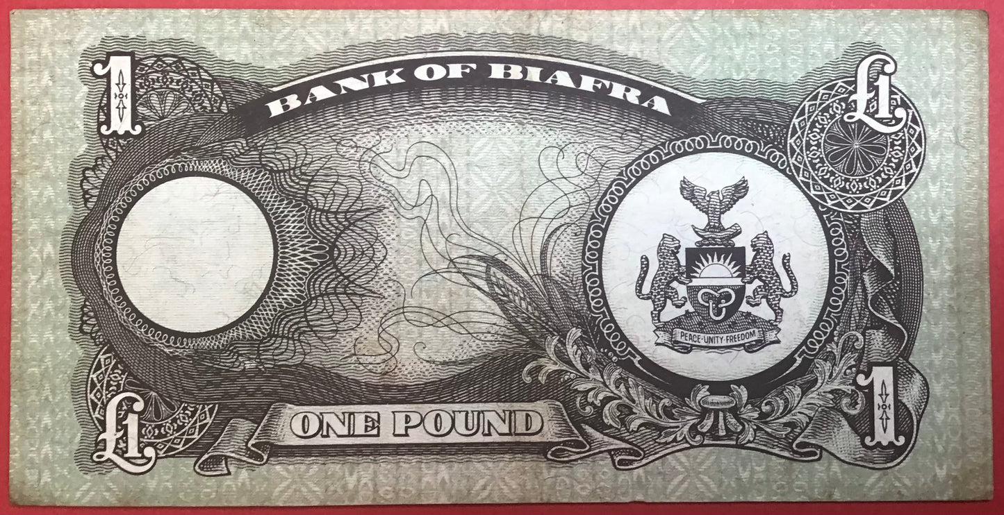 Biafra - 1 Pound (1968-69) P#5a Kvalitet 1+
