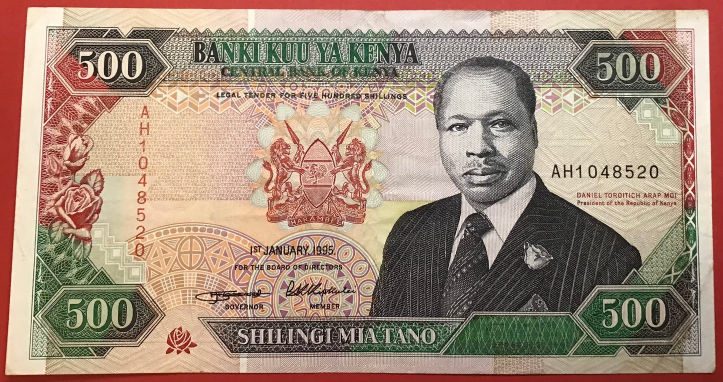 Kenya - 500 Shillings 1.1.1995 P#30g Kvalitet 1+