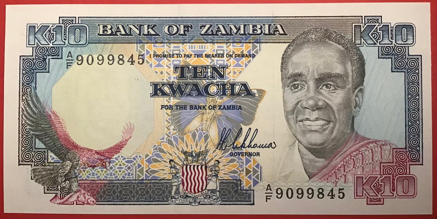 Zambia - 10 Kwacha (1989-91) P#31a Kvalitet 0