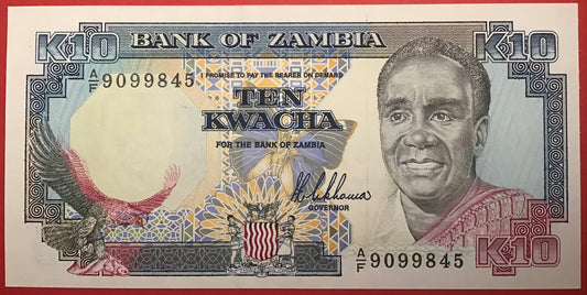 Zambia - 10 Kwacha (1989-91) P#31a Kvalitet 0