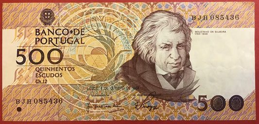 Portugal - 500 Escudos 4.10.1989 P#180c Kvalitet 1+