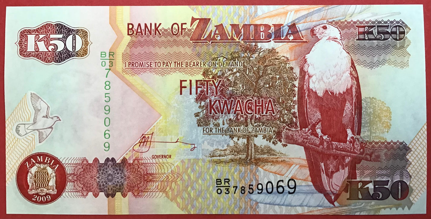 Zambia - 50 Kwacha 2009 P#37h Kvalitet 0