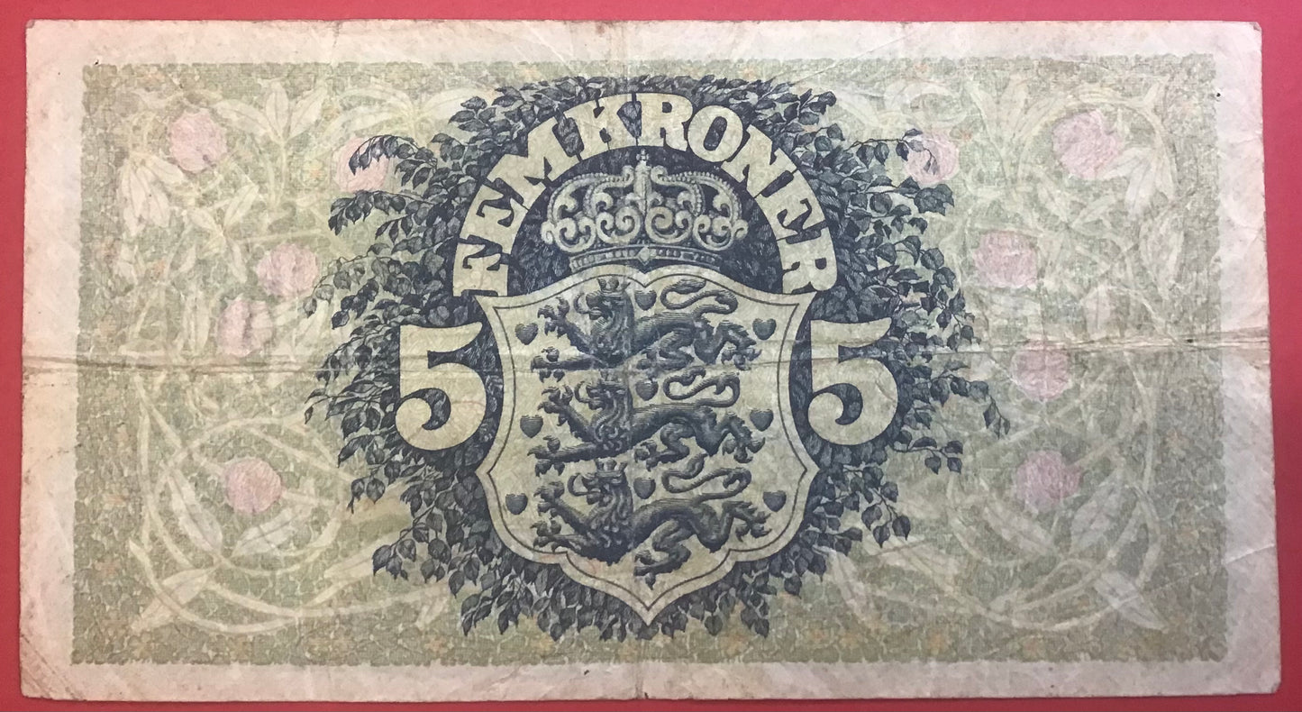 Danmark - 5 Kroner 1942 (J 1237997) Sieg#102 Kvalitet 1-/1