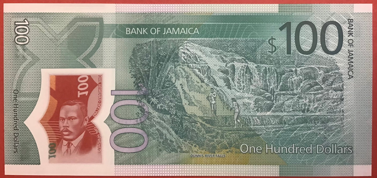 Jamaica - 100 Dollars 1.6.2022 P#W97 Kvalitet 0
