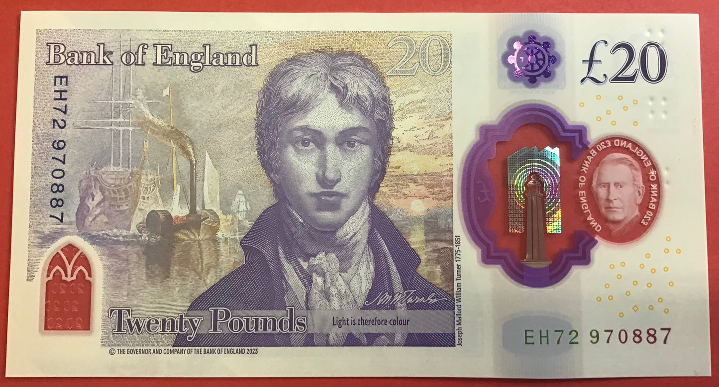 Great Britain - 20 Pounds 2023 P#W400 Kvalitet 0