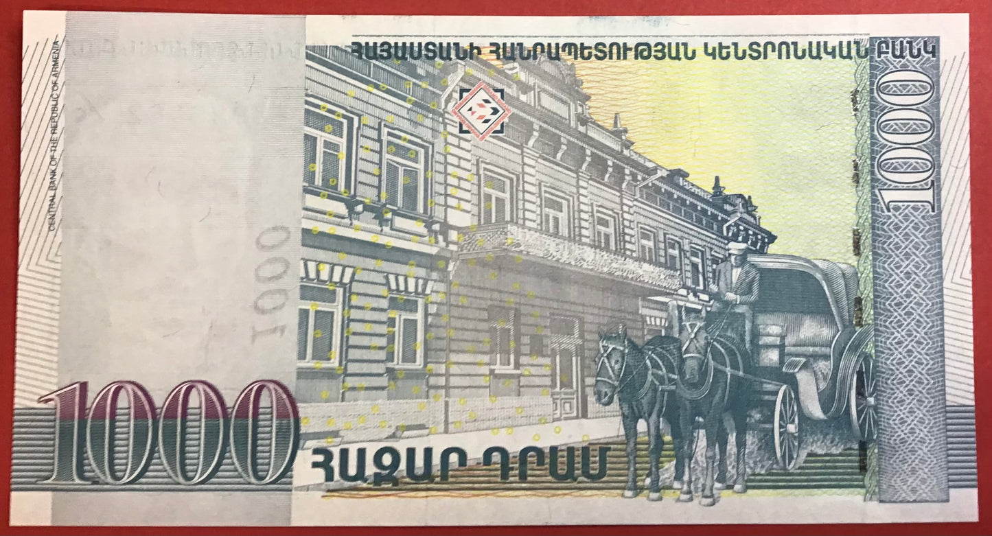 Armenia - 1000 Dram 2001 P#50a Kvalitet 0