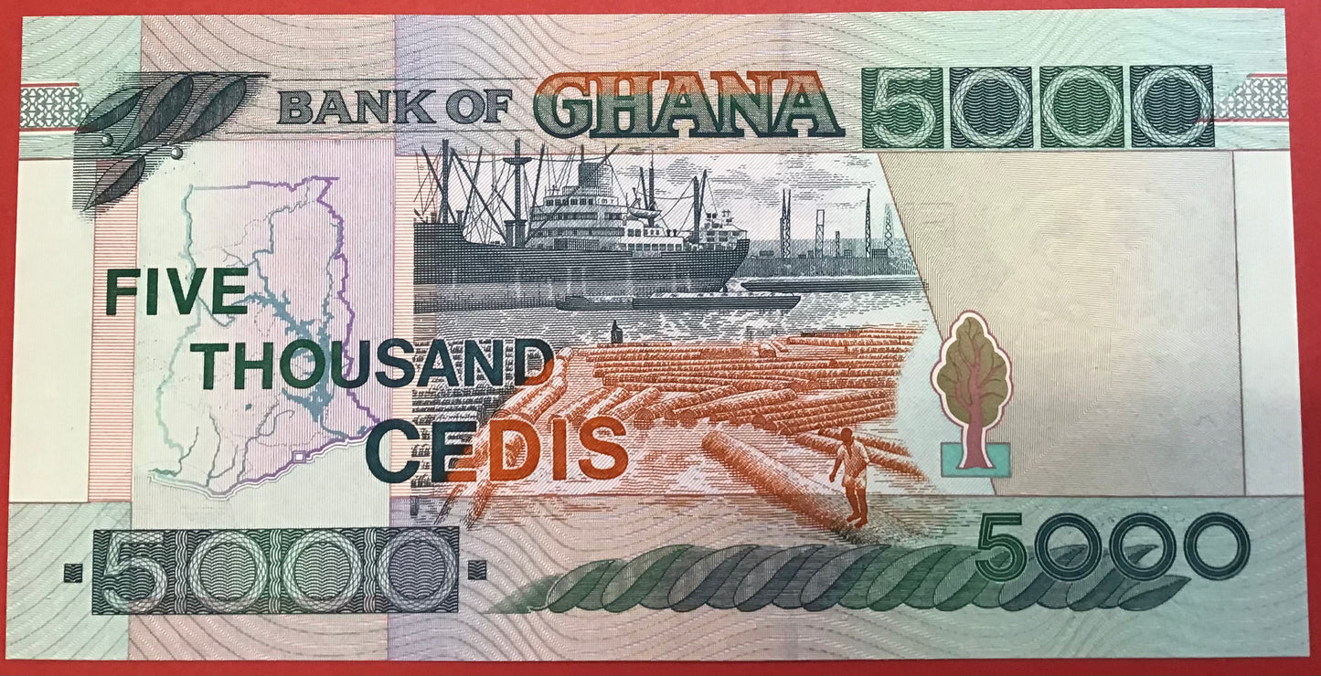 Ghana - 5000 Cedis 1.7.2000 P#34e Kvalitet 0