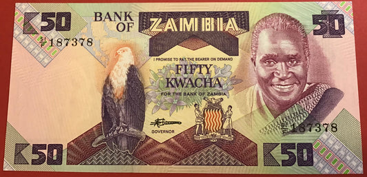 Zambia - 50 Kwacha (1986-88) P#28 Kvalitet 0