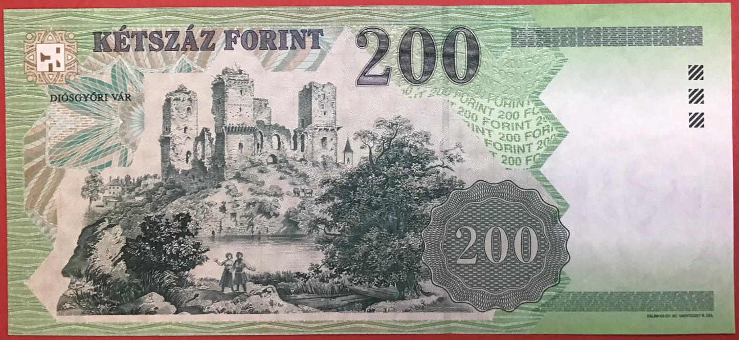 Hungary - 200 Forint 2003 P#187c Kvalitet 1+/01