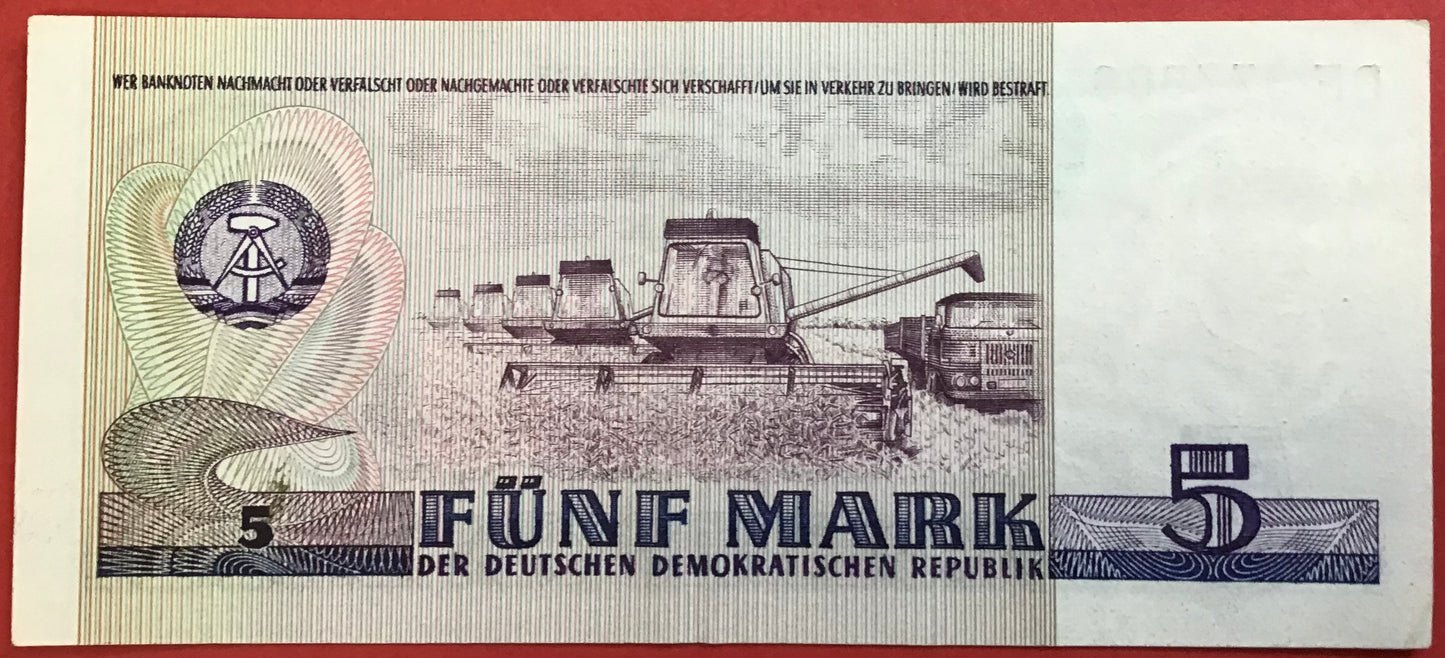 East-Germany - 5 Mark 1975 P#27a Kvalitet 1+