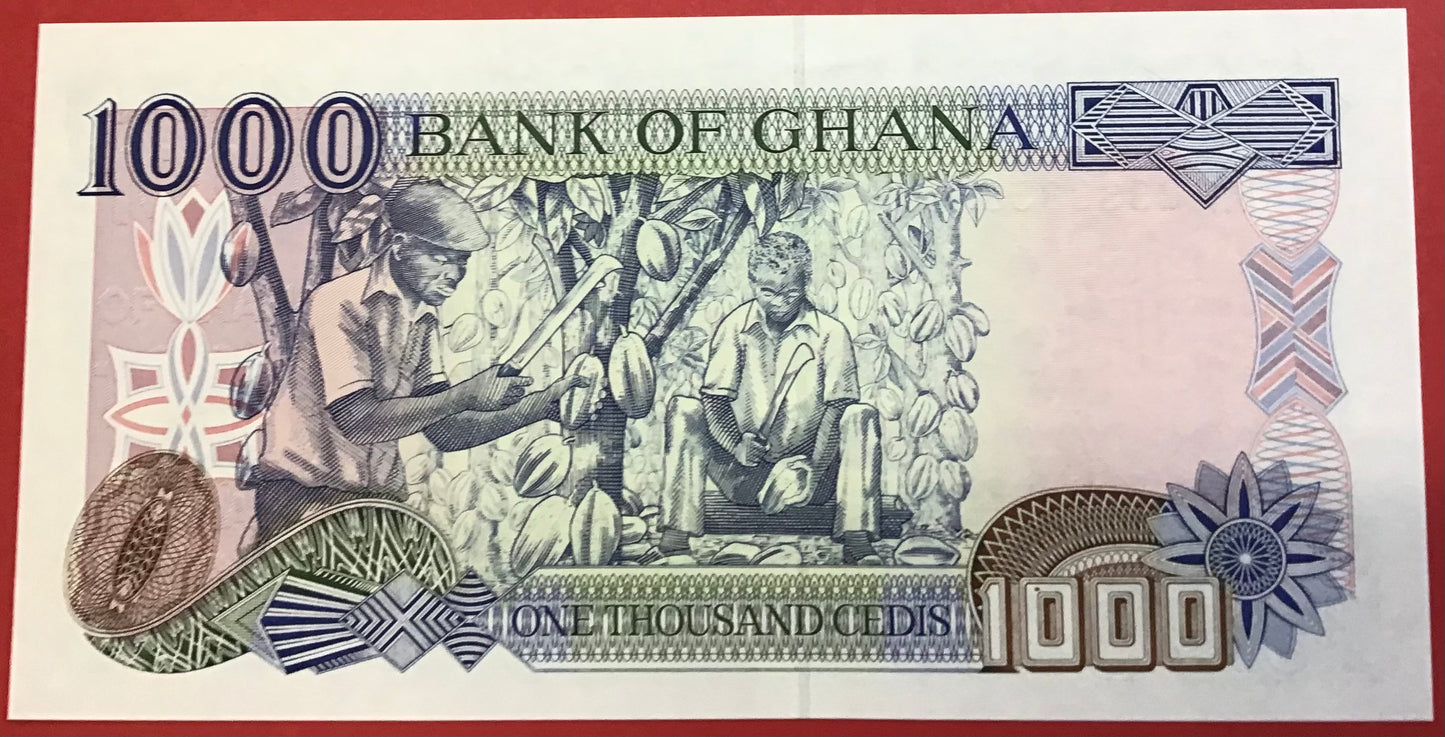 Ghana - 1000 Cedis 1.7.1999 P#32d Kvalitet 0
