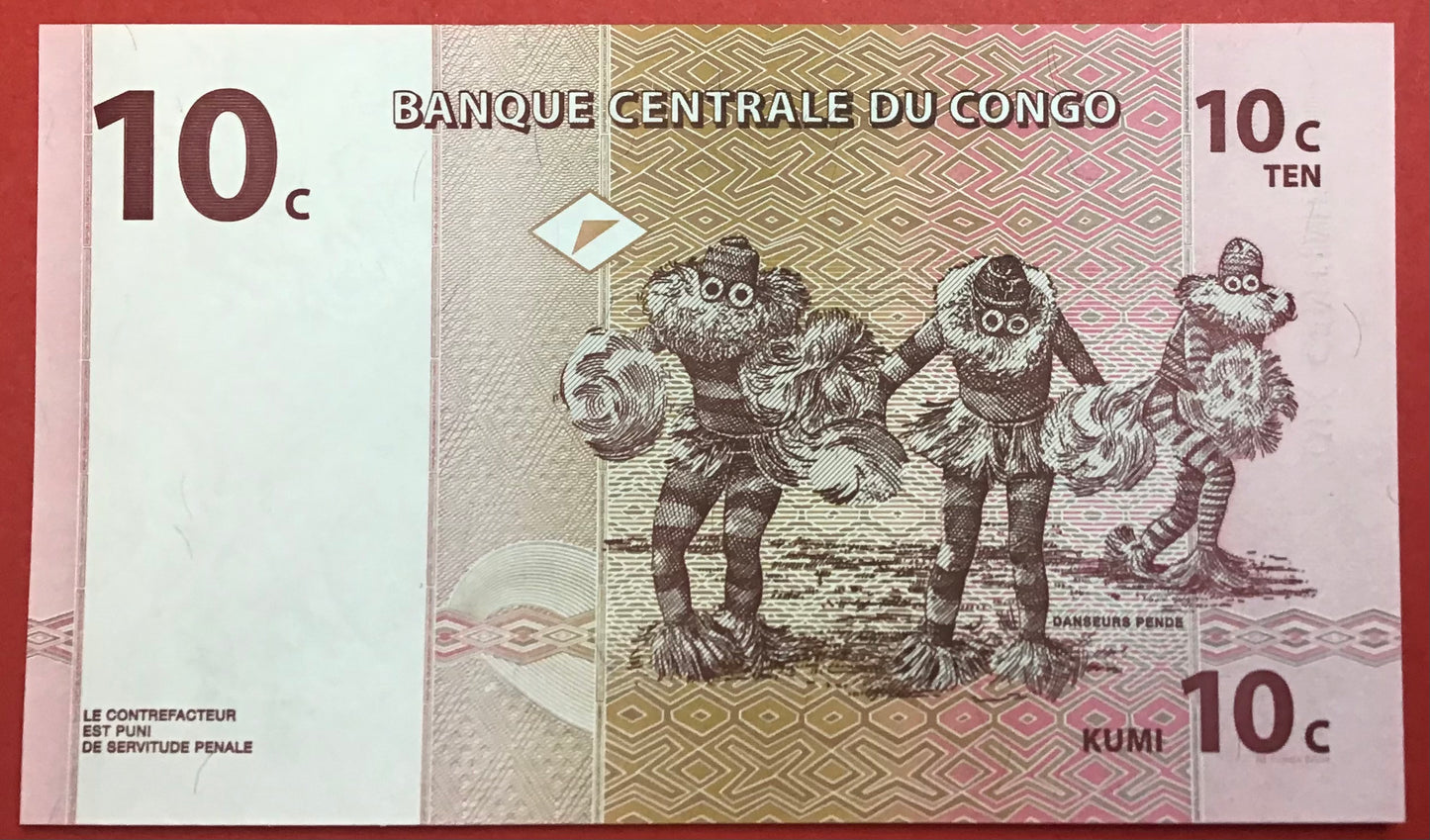 Congo Democratic Republic - 10 Centimes 1.11.1997 P#82a Kvalitet 0