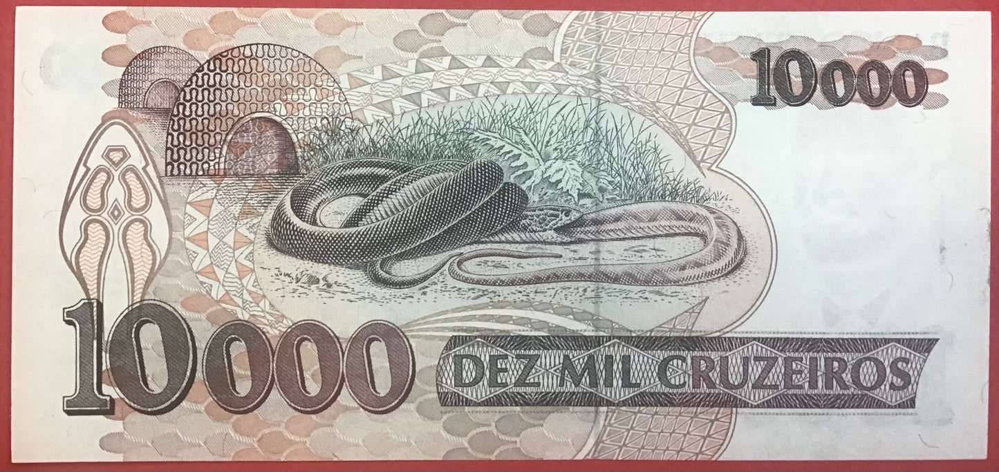 Brazil - 10.000 Cruzeiros (1991-93) P#233b Kvalitet 0