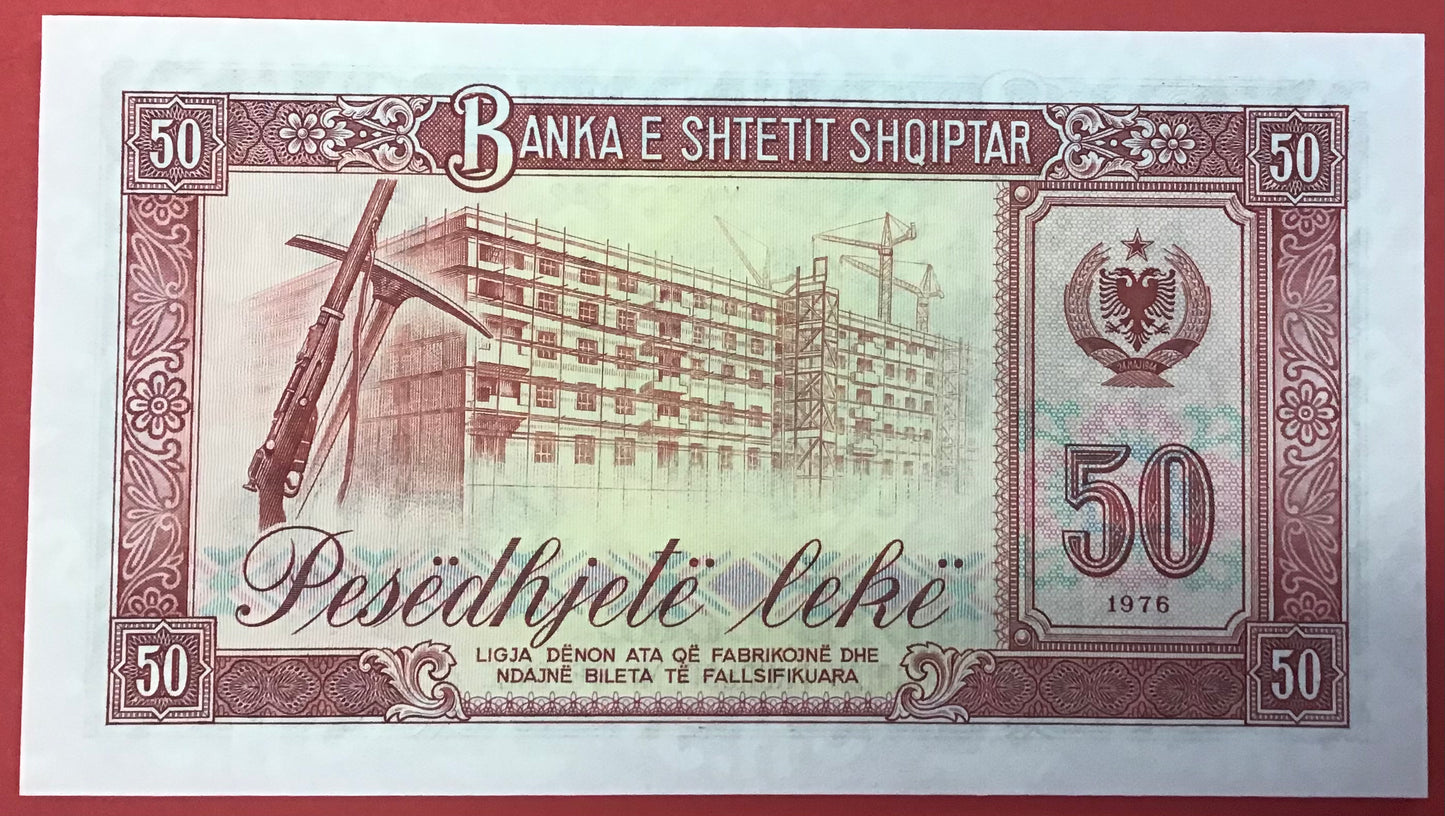 Albania - 50 Lekë 1976 P#45a Kvalitet 01/0