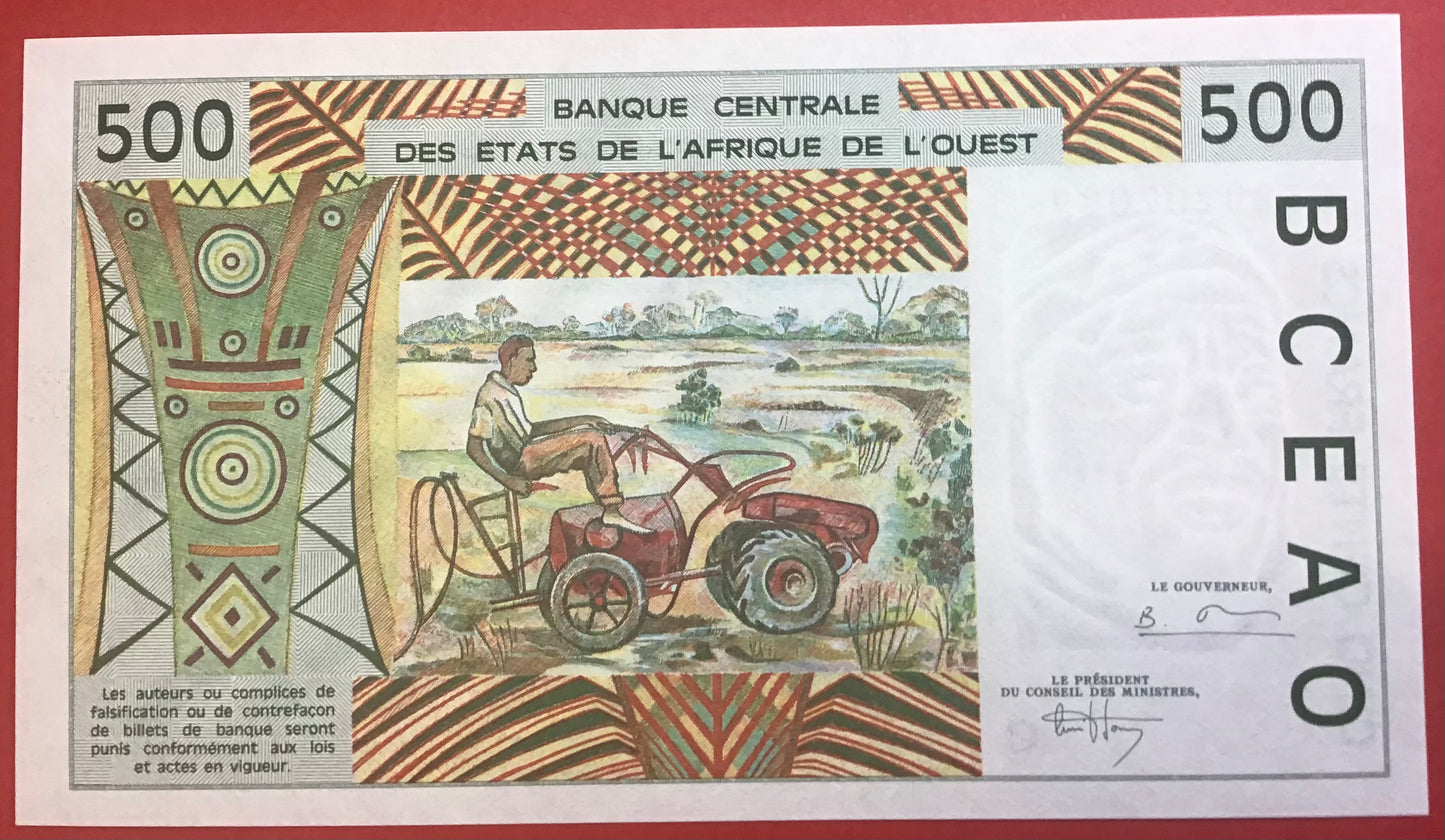 West African States/Burkina Faso - 500 Francs 1995 P#310Ce Kvalitet 0