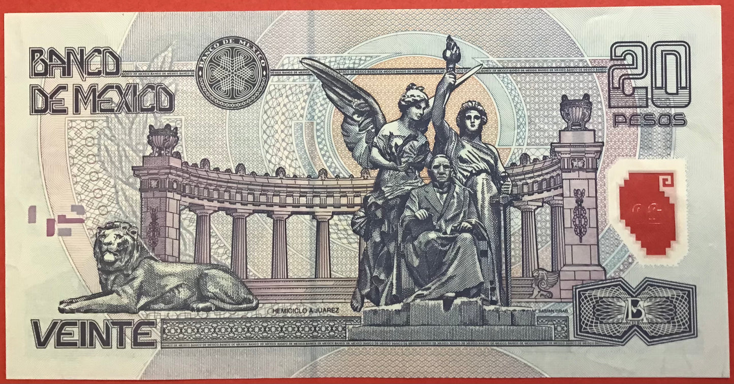 Mexico - 20 Pesos 17.3.2001 P#116b Kvalitet 1+/01