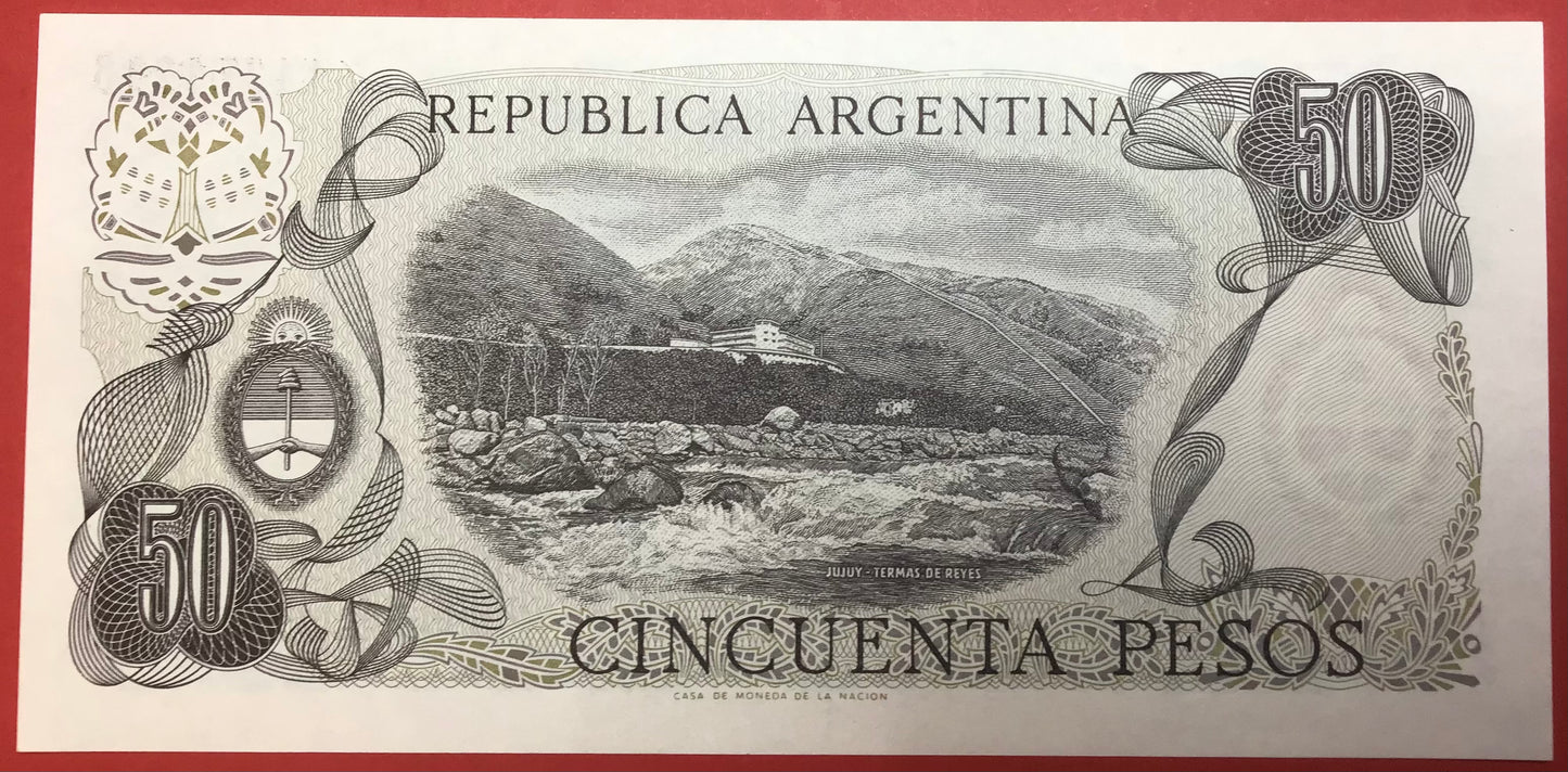 Argentina - 50 Pesos (1976-78) P#301b Kvalitet 0
