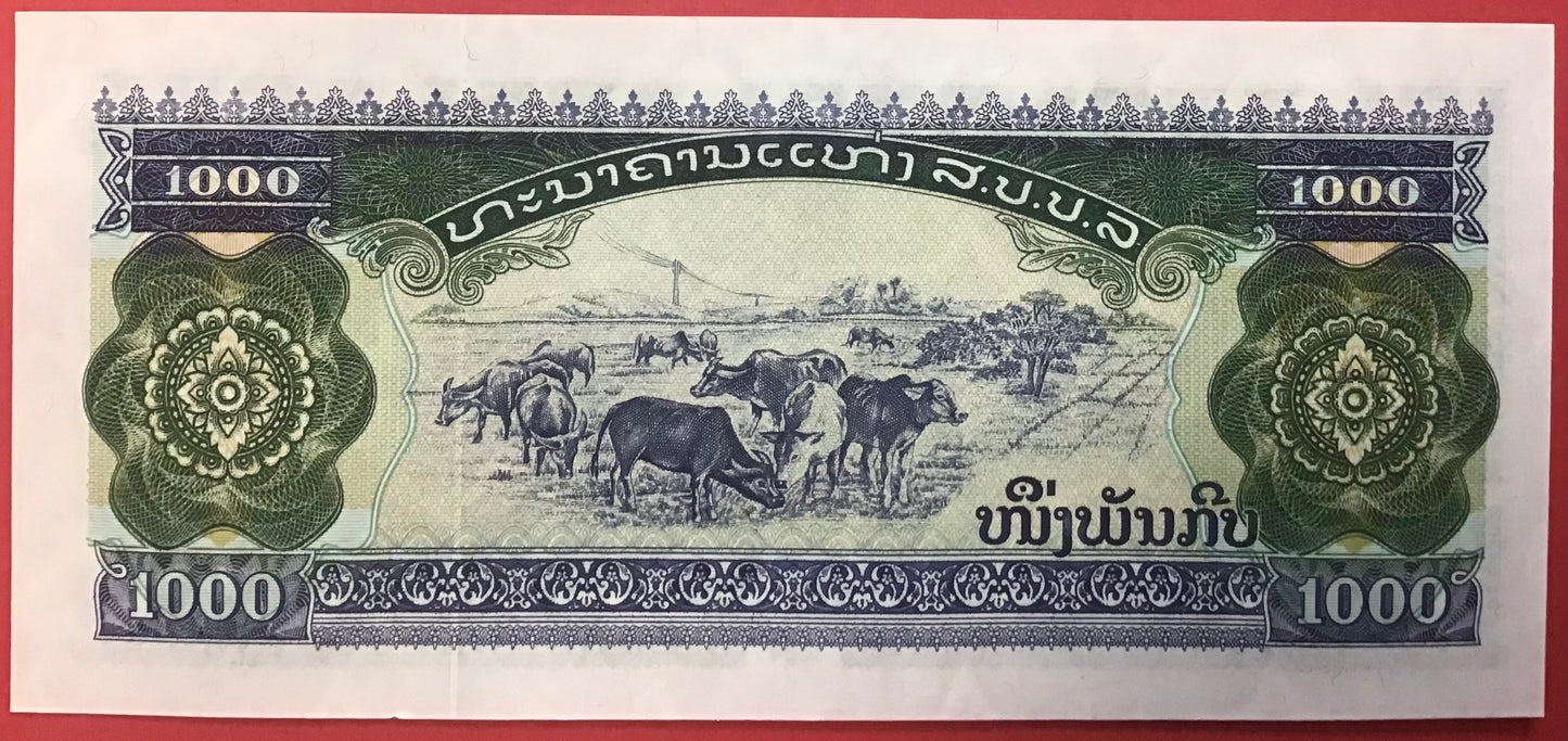 Lao - 1000 Kip 1994 P#32b Kvalitet 0