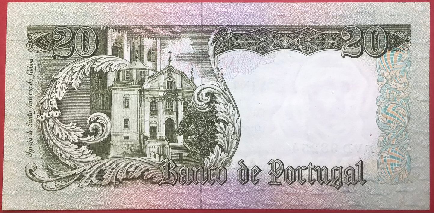 Portugal - 20 Escudos 26.5.1964 P#167b Kvalitet 0