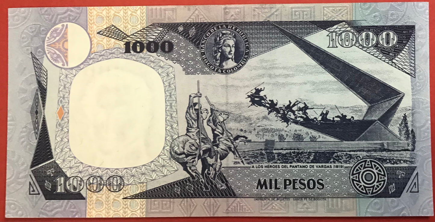 Colombia - 1000 Pesos 3.1.1994 P#438 Kvalitet 01